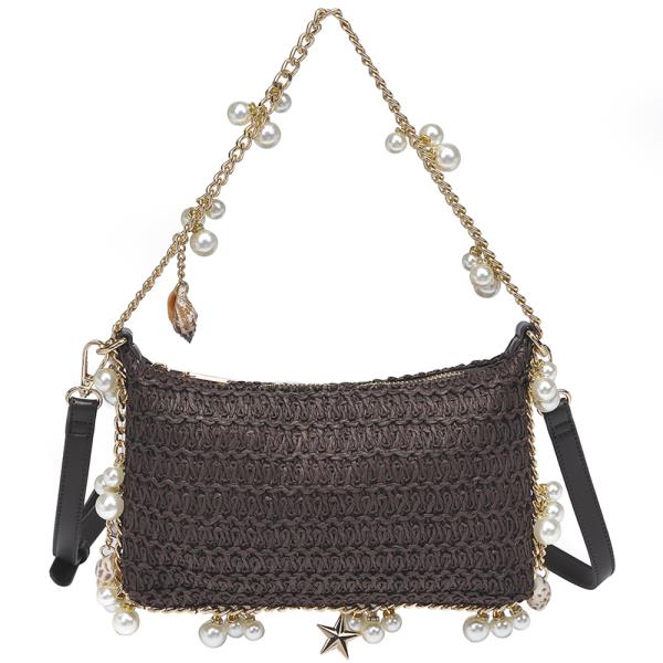 STEPH WOVEN DESIGN EVENING BAG
