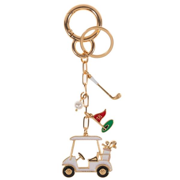 GOLF CART SHAPED BAG CHARM AND KEYCHAIN