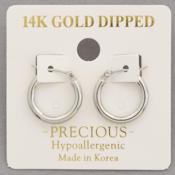 14K GOLD DIPPED OPEN HOOP EARRING