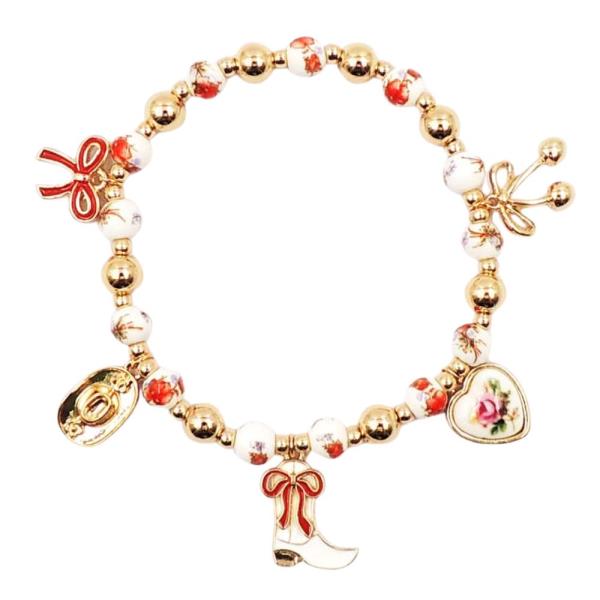 WESTERN CHARM CERAMIC BEAD BRACELET