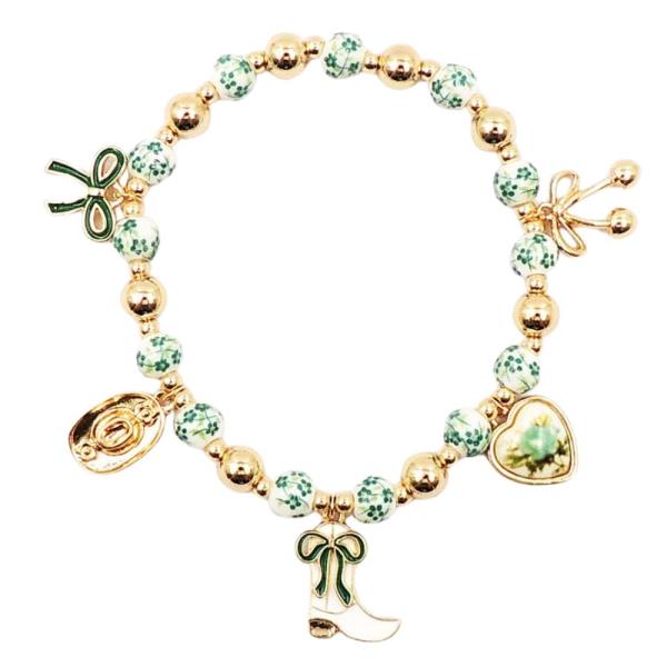 WESTERN CHARM CERAMIC BEAD BRACELET