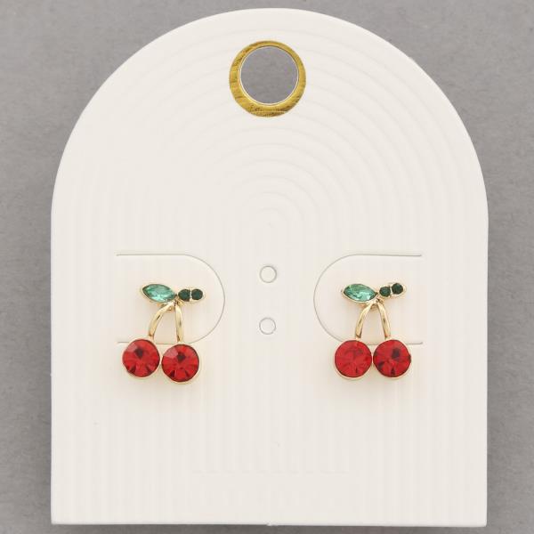 CHERRY CHARM STUD EARRING