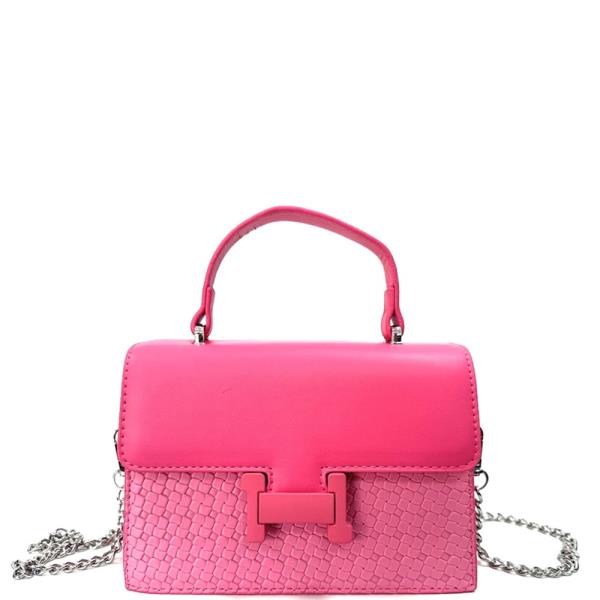 TWO TONE RECTANGLE CROSSBODY BAG