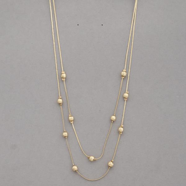 BALL BEAD STATION LAYERED NECKLACE
