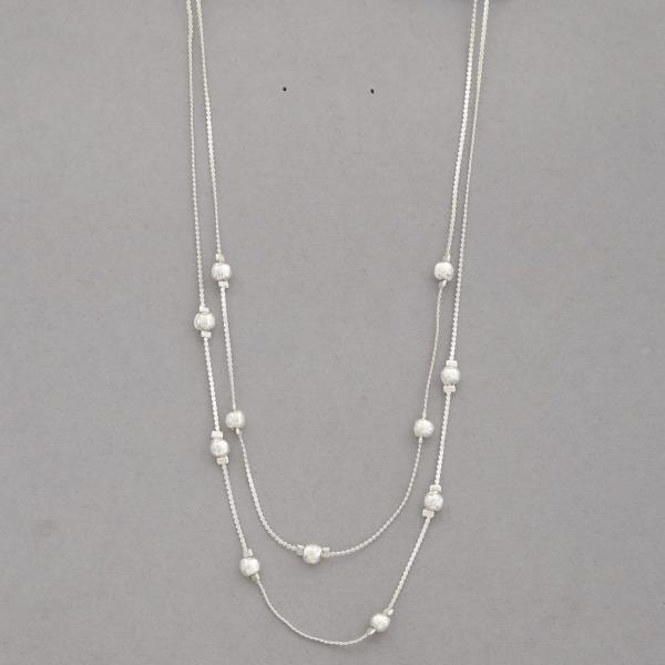 BALL BEAD STATION LAYERED NECKLACE