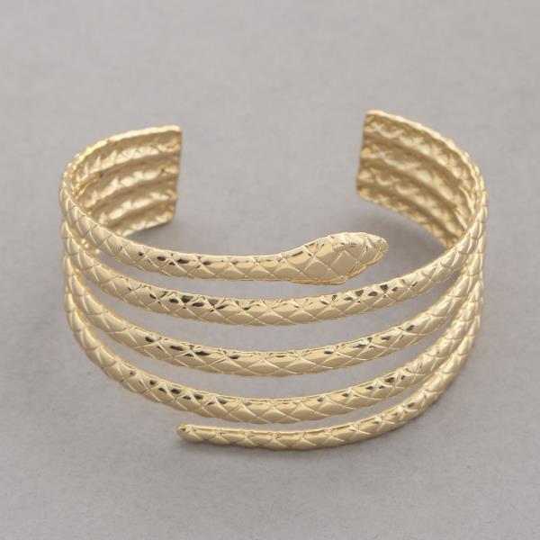 SNAKE STAINLESS STEEL CUFF BRACELET