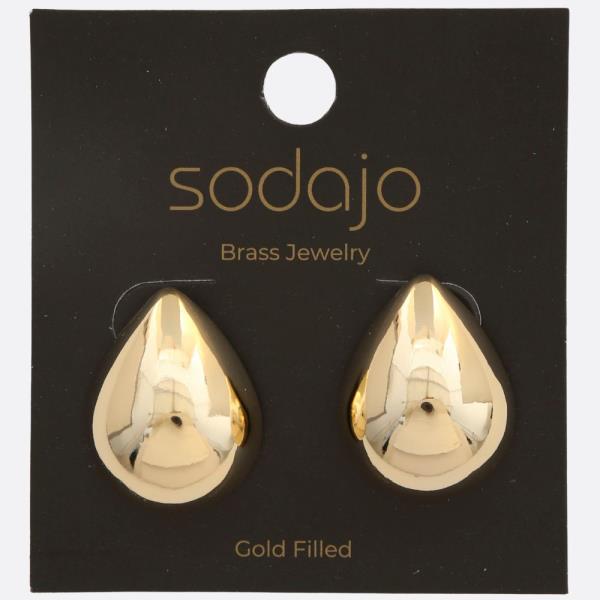 SODAJO TEARDROP GOLD FILLED EARRING