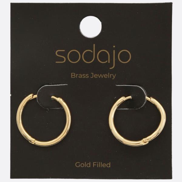 SODAJO INFINITY HOOP GOLD FILLED EARRING