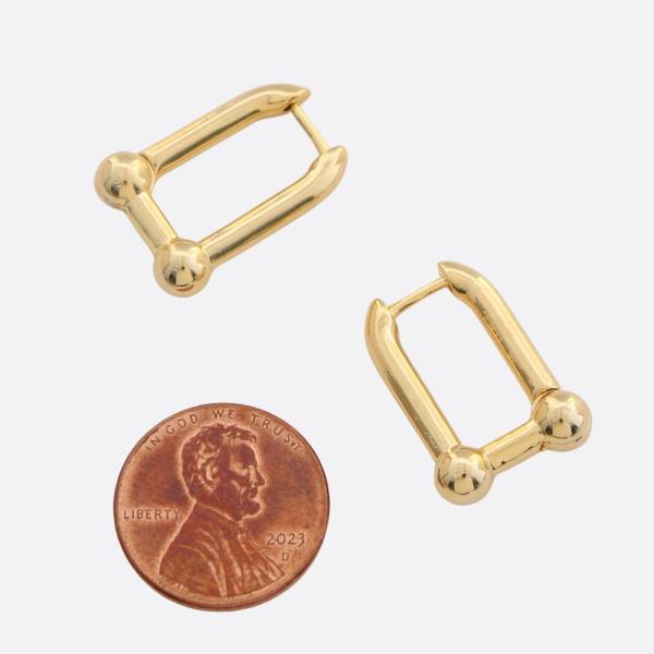 SODAJO U SHAPE GOLD FILLED EARRING