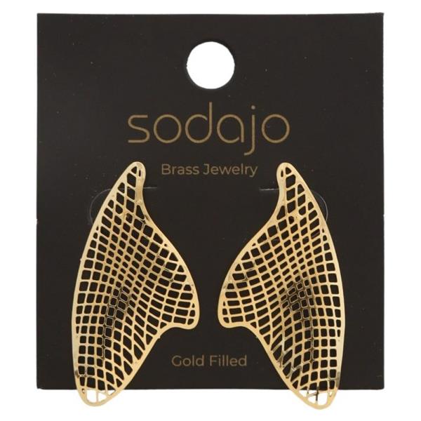 SODAJO GOLD FILLED NET EARRING