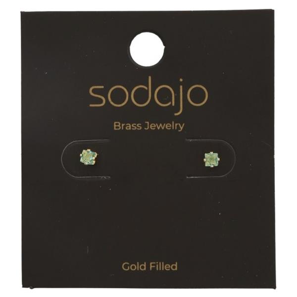 SODAJO GOLD FILLED BRASS STUD EARRING