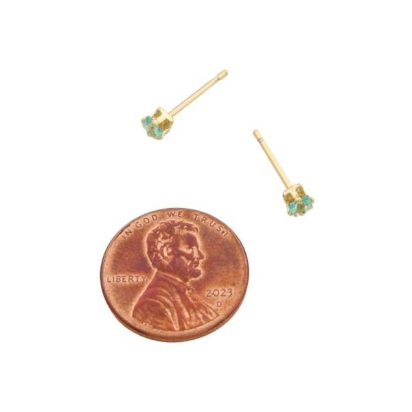 SODAJO GOLD FILLED BRASS STUD EARRING