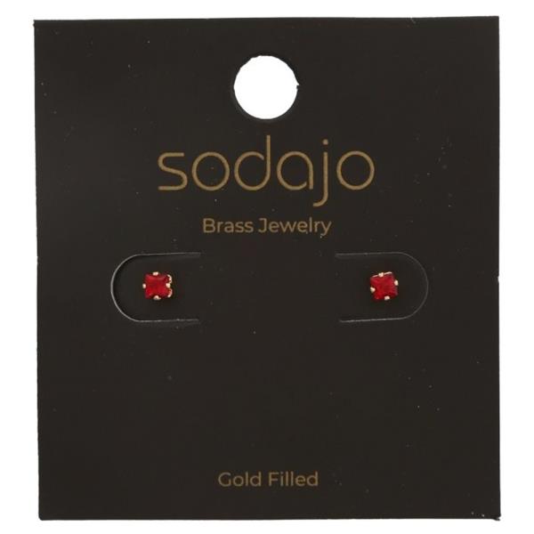 SODAJO GOLD FILLED BRASS STUD EARRING