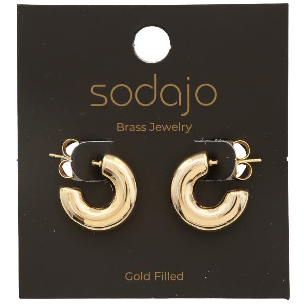 SODAJO GOLD FILLED C HOOP EARRING