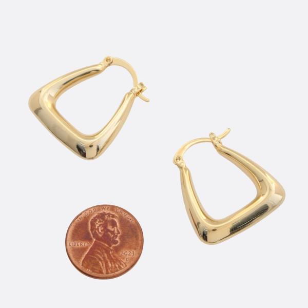 SODAJO TRIANGLE SHAPE GOLD FILLED EARRING