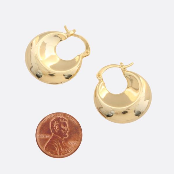 SODAJO PUFFY GOLD FILLED EARRING