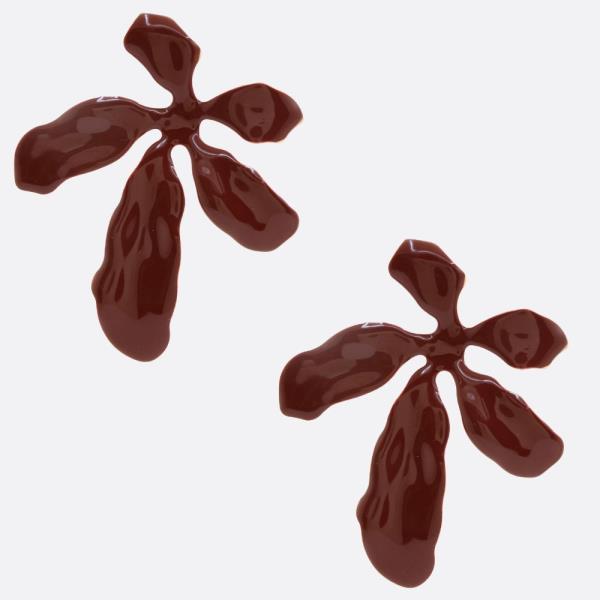 OVERSIZED COLOR METAL FLOWER EARRING