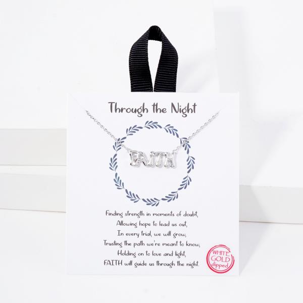 18K GOLD RHODIUM THROUGH THE NIGHT NECKLACE