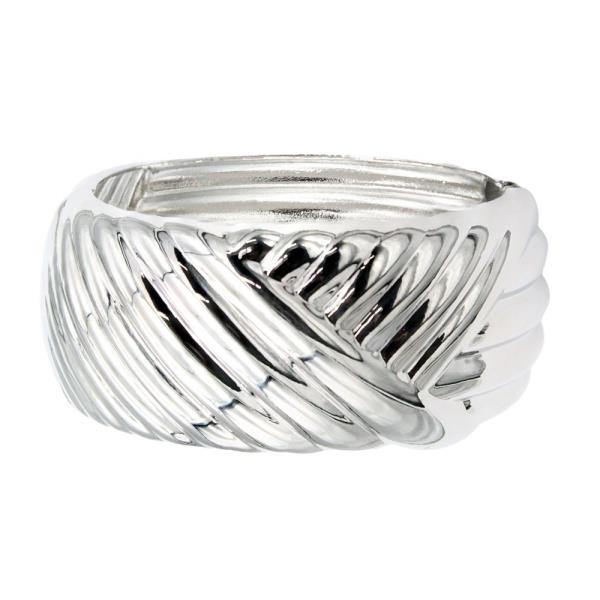 CRISS CROSS LINED CUFF BRACELET