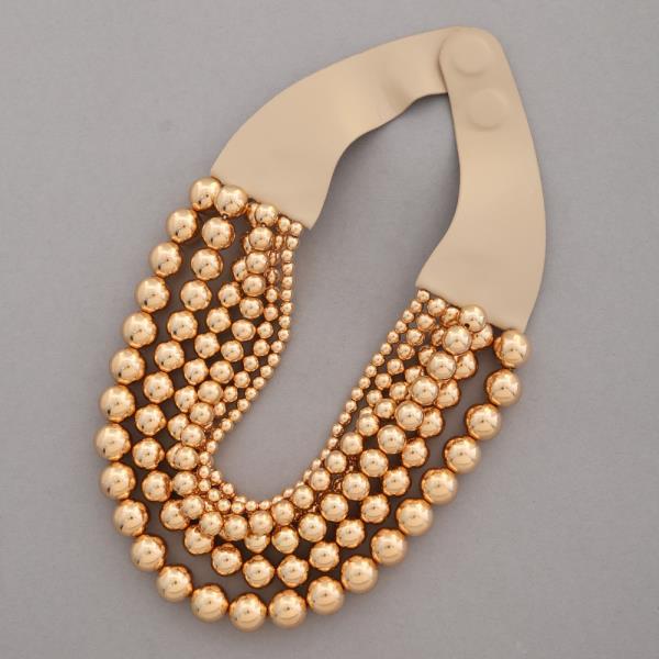 METAL BALL STATEMENT NECKLACE