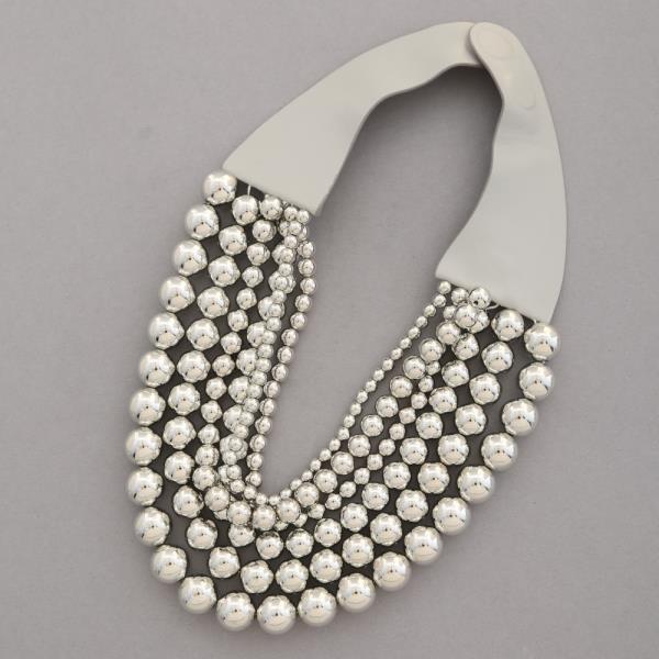 METAL BALL STATEMENT NECKLACE