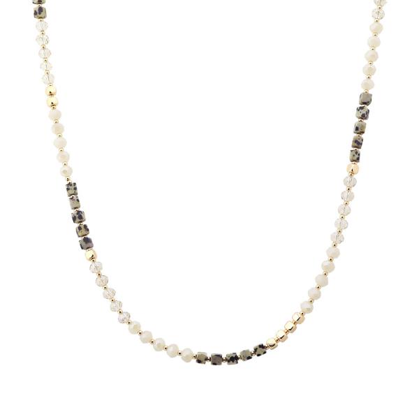 MIX STONE BEAD ROUND NECKLACE