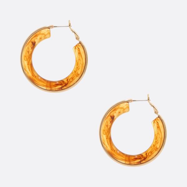 ACETATE HOOP EARRING