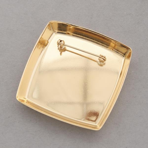 SQUARE SHAPE METAL BROOCH