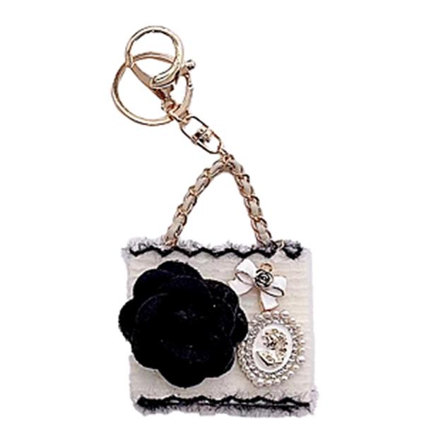 FLOWER BOW HANDBAG BAG CHARM KEYCHAIN