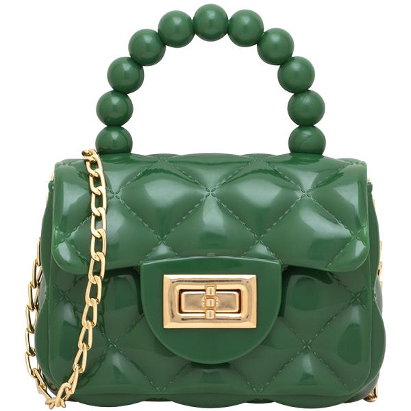 QUILTED JELLY HANDLE BEAD BAG