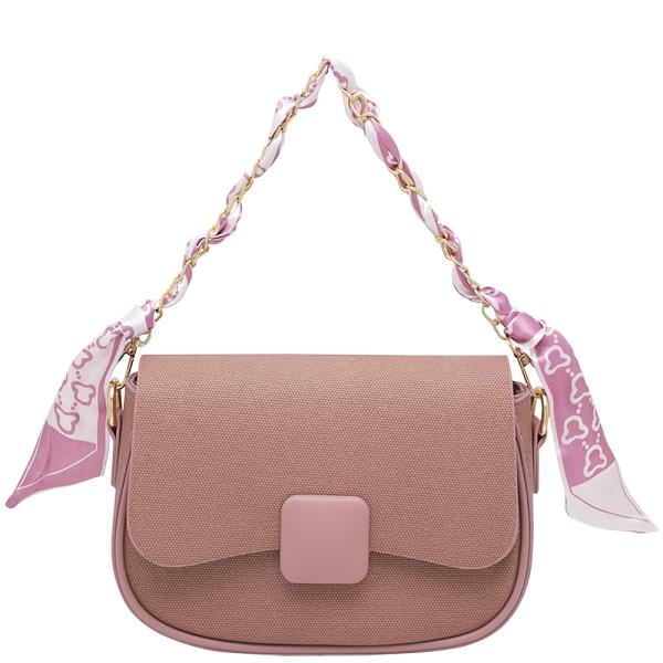 TEXTURED COLOR FASHION CROSSBODY BAG