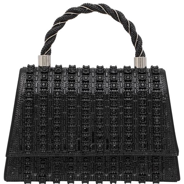 STUDDED TWIST STYLISH HANDLE BAG