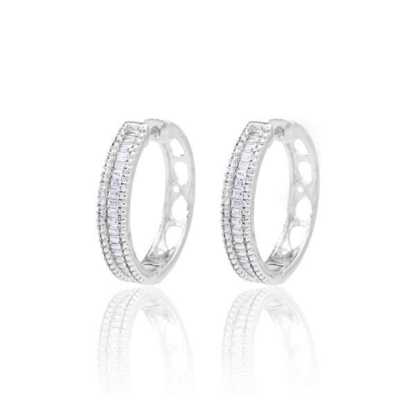 MICRO-PAVE HOOP EARRING