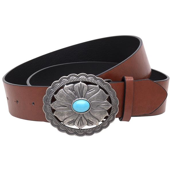 PLAIN FLORAL STONE BELT