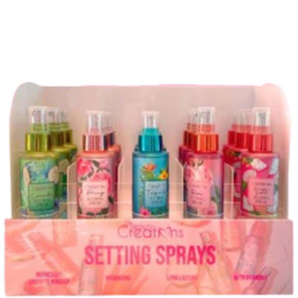 BEAUTY CREATIONS SETTING SPRAY DISPLAY SET