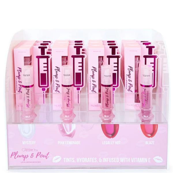 PLUMP & POUT LIP PLUMPING BOOSTERS GLOSS DISPLAY 48PCS SET