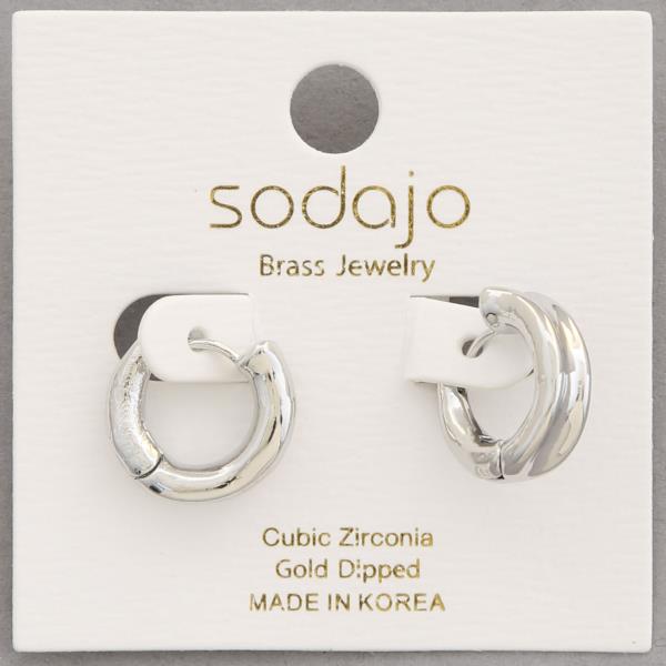 SODAJO HUGGIE GOLD DIPPED EARRING