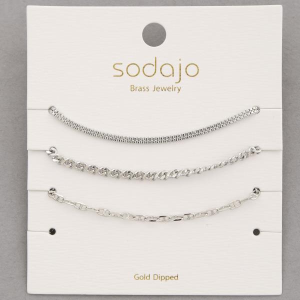 SODAJO ASSORTED GOLD DIPPED BRACELET SET