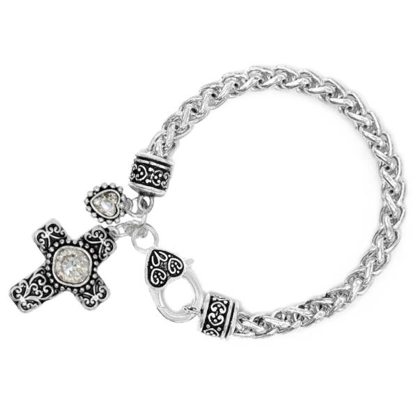WESTERN FILIGREE CROSS BRACELET