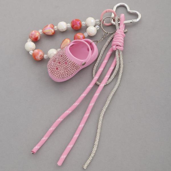 RUBBER SHOE HEART ROPE BAG CHARM