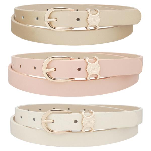 METAL POINT U BUCKLE BELT 3 PC SET