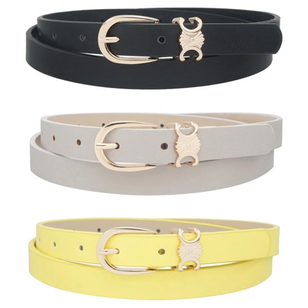 METAL POINT U BUCKLE BELT 3 PC SET