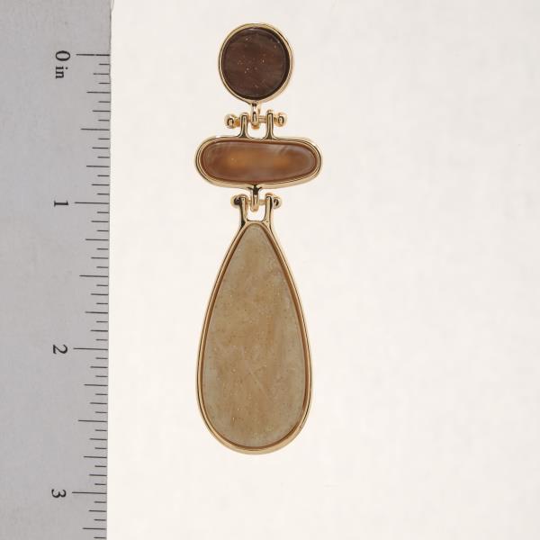 MULTI SHAPE TEARDROP DANGLE EARRING