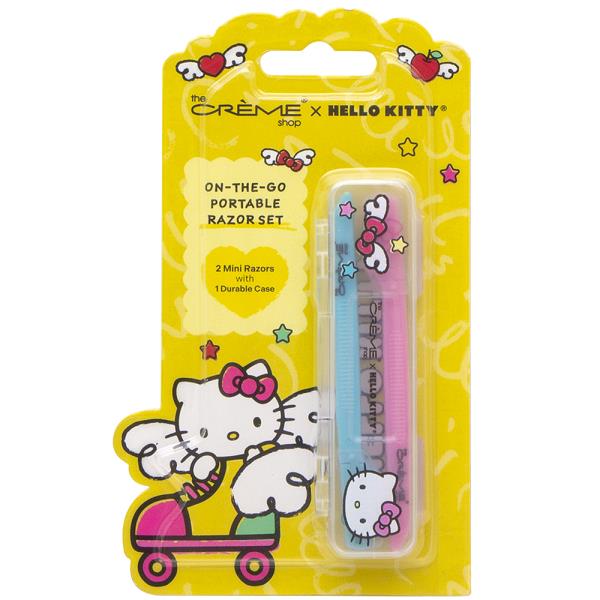 THE CREME SHOP X HELLO KITTY ON THE GO PORTABLE RAZOR SET WITH DURABLE CASE