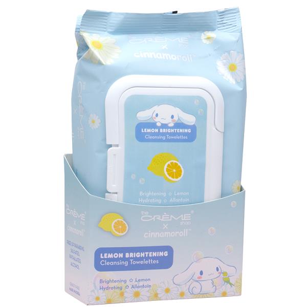 THE CREME SHOP X CINNAMOROLL LEMON BRIGHTENING CLEANSING TOWELETTES