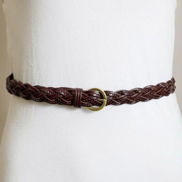 ELEGANT LEATHER BRAIDED SKINNY BELT – PERFECT FOR ANY OUTFIT