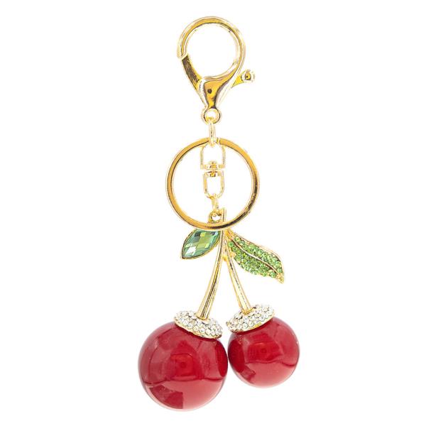 BIG CHERRY BAG CHARM KEYCHAIN