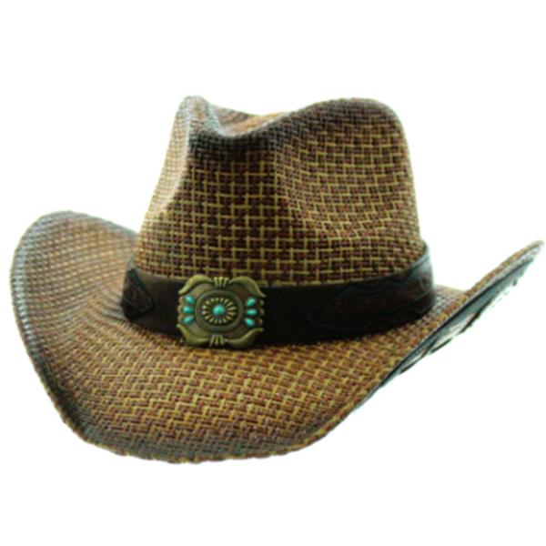 WESTERN BAND BRIM COWBOY HAT