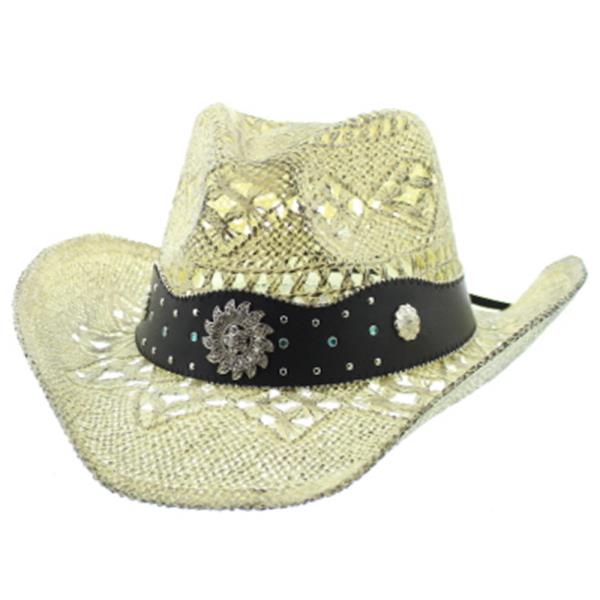 WESTERN BAND BRIM COWBOY HAT