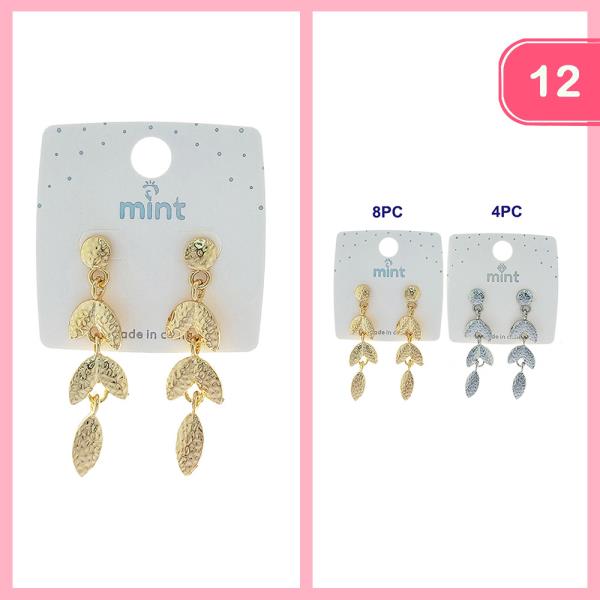 METAL DANGLE EARRINGS (12 UNITS)